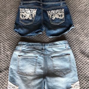 2 jean shorts
